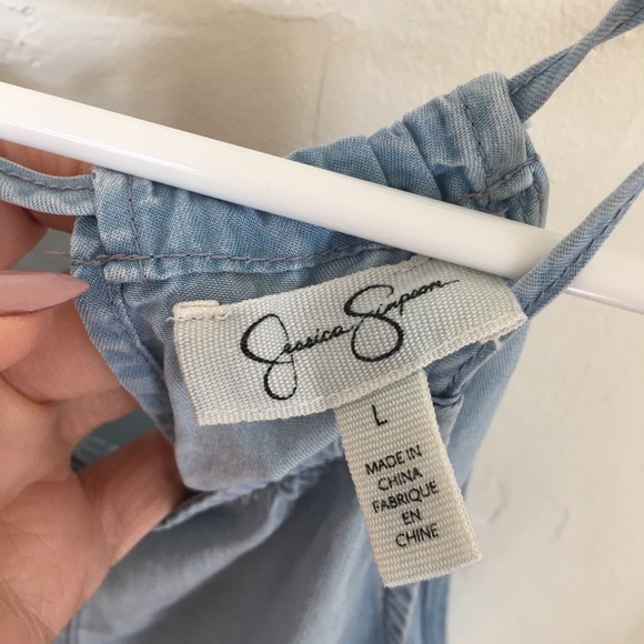 Chambray Sundress ombré Jessica Simpson Sz L - Picture 4 of 9